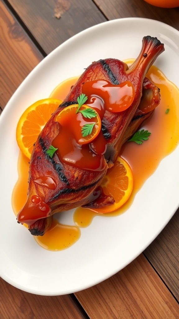 A plate of Duck à l